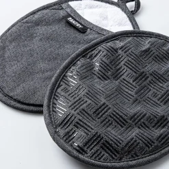 Harman Pantry Chambray Cotton Pot Holder - Set of 2 (Charcoal)