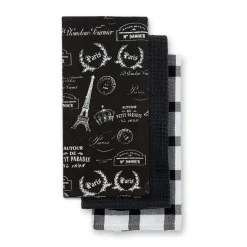 Harman 'Paris Passport' Cotton Kitchen Towel - Set of 3