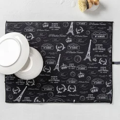 Harman Paris Passport Microfiber Reverse Drying Mat (Black)