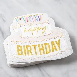 Harman 3-Ply 'Birthday Cake' Paper Napkin Shaped - 20pc
