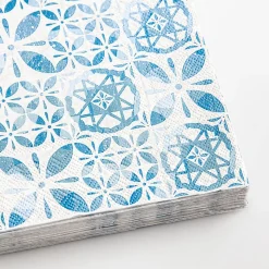 Harman 3-Ply 'Blue Tiles' Paper Napkin - 20pc