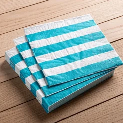 Harman 3-Ply 'Cabana' Paper Napkin - 20pc (Aqua)