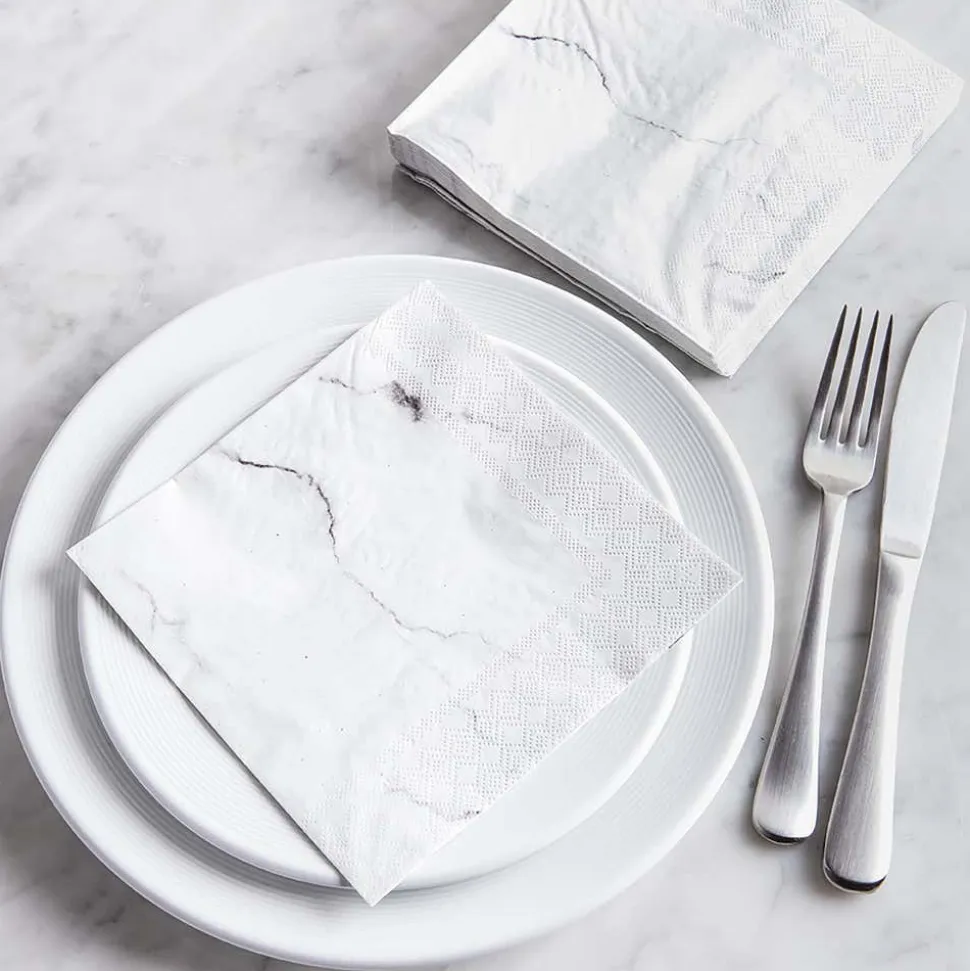 Harman 3-Ply 'Carrara' Paper Napkin (White)