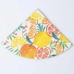 Harman 3-Ply 'Citrus' Wedge Shaped Paper Napkin - 20pc