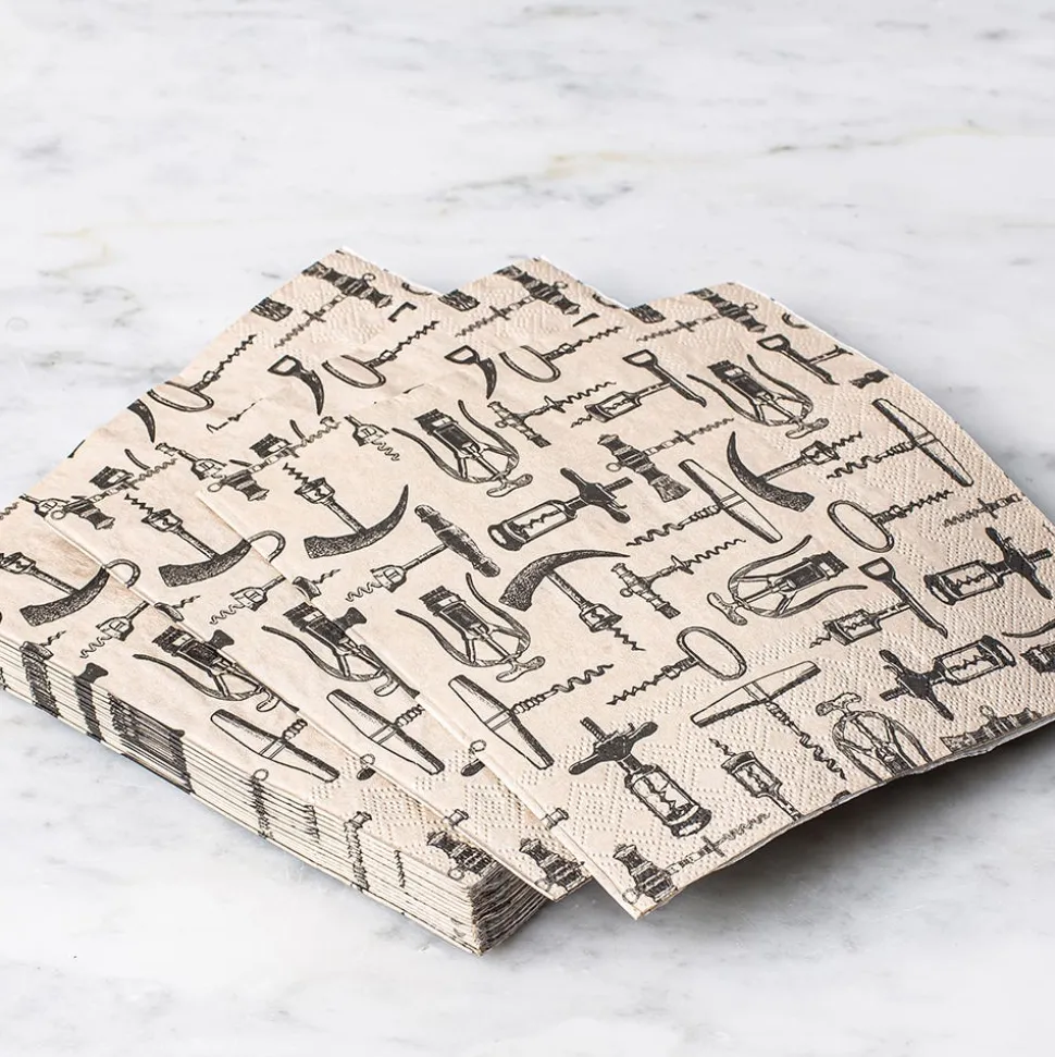 Harman 3-Ply 'Corkscrew' Paper Napkin - 20pc (Natural)