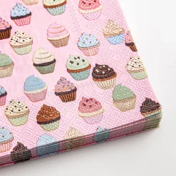Harman 3-Ply 'Cupcake' Paper Napkin (Pink)