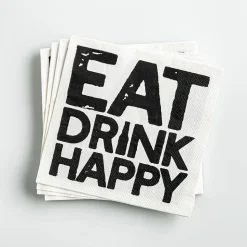 Harman 3-Ply 'Eat Drink Happy' Paper Napkin - 20pc