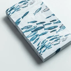 Harman 3-Ply 'Fishes' Printed Guest Paper Napkin - 16pc