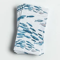 Harman 3-Ply 'Fishes' Printed Guest Paper Napkin - 16pc