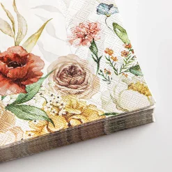Harman 3-Ply 'Floral Border' Paper Napkin - 20pc