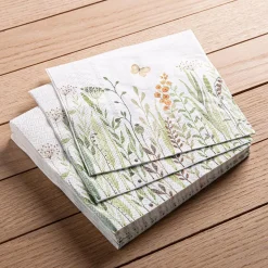 Harman 3-Ply 'Flower Border' Paper Napkin - 20pc