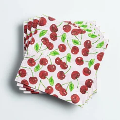 Harman 3-Ply 'Fresh Cherries' Paper Napkin - 20pc