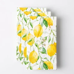Harman 3-Ply 'Fresh Lemon' Printed Guest Paper Napkin - S/16 10x16"