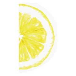 Harman 3-Ply 'Lemon Slice' Paper Napkin Shaped - S/20 (Yellow)