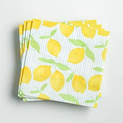 Harman 3-Ply 'Lemon Stripes' Paper Napkin - 20pc