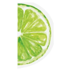 Harman 3-Ply 'Lime Slice' Paper Napkin Shaped - 20pc (Green)