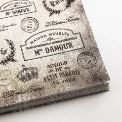 Harman 3-Ply 'Paris Passport' Paper Napkin - 20pc (Natural)
