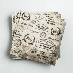 Harman 3-Ply 'Paris Passport' Paper Napkin - 20pc (Natural)