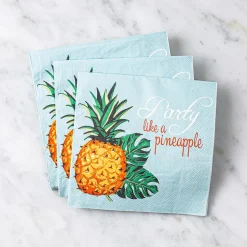 Harman 3-Ply 'Party Like A Pineapple' Paper Napkin - 20pc (Blue)