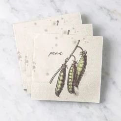 Harman 3-Ply 'Peas' Paper Napkin - 20pc (Natural)