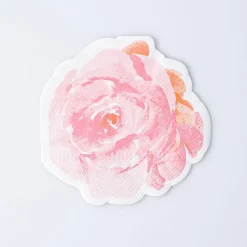 Harman 3-Ply 'Peony' Paper Napkin Shaped - 20pc (Pink)