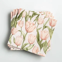 Harman 3-Ply 'Pink Tulip' Paper Napkin - 20pc