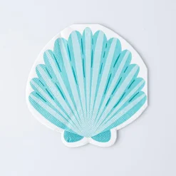 Harman 3-Ply 'Seashell' Shaped Paper Napkin - 20pc (Aqua)