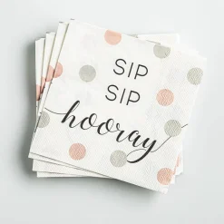 Harman 3-Ply 'Sip Sip Hooray' Paper Napkin - 20pc
