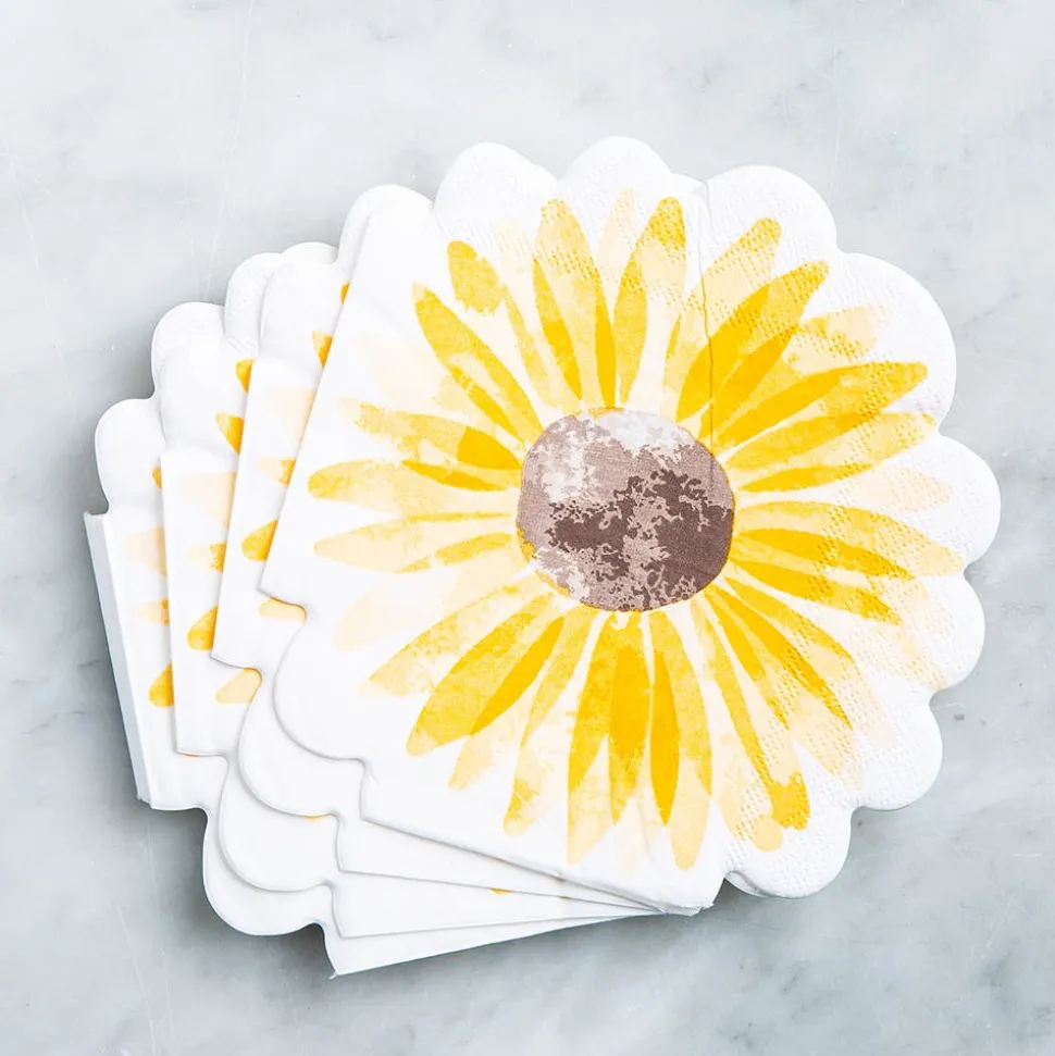 Harman 3-Ply 'Sunflower' Paper Napkin Shaped (Yellow)