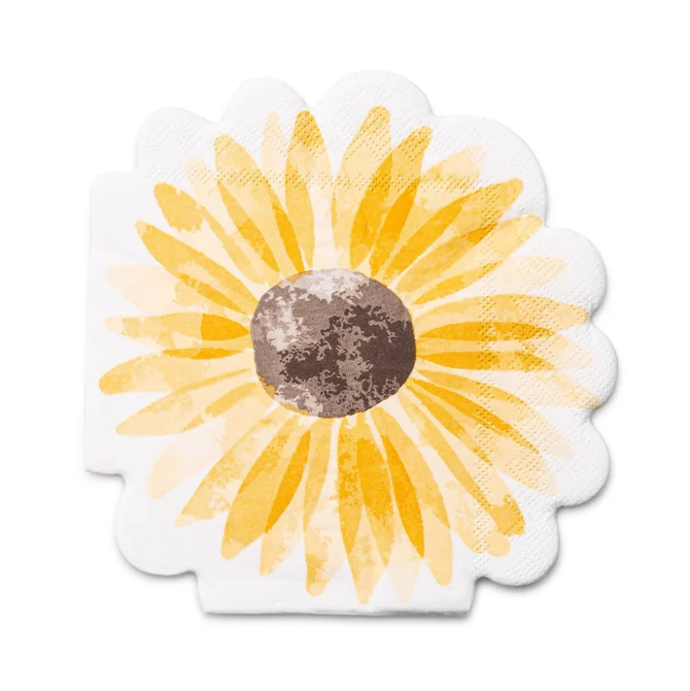 Harman 3-Ply 'Sunflower' Paper Napkin Shaped (Yellow)