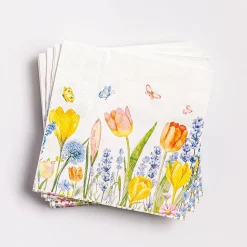 Harman 3-Ply 'Tulips & Butterflies' Paper Napkin - 20pc