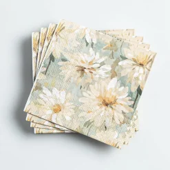 Harman 3-Ply 'Watercolour Daisy' Paper Napkin - 20pc