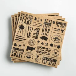 Harman 3-Ply 'We All Eat BBQ' Paper Napkin - 20pc