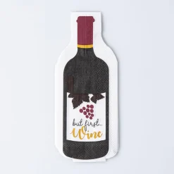 Harman 3-Ply 'Wine Down' Paper Napkin Shaped - 20pc