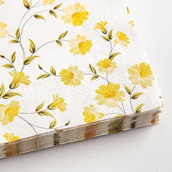 Harman 3-Ply 'Yellow Floral' Paper Napkin - 20pc