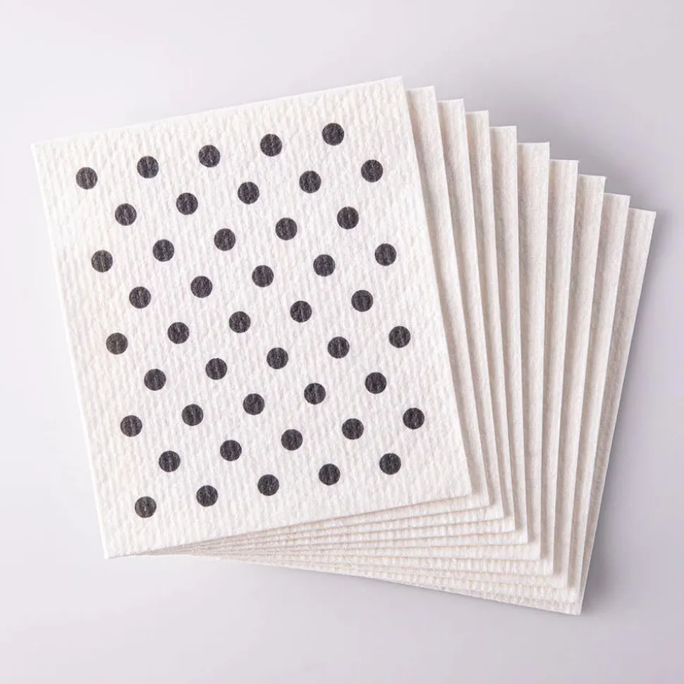 Harman 'Polka-Dot' Reusable Sponge Cloth - Set of 10