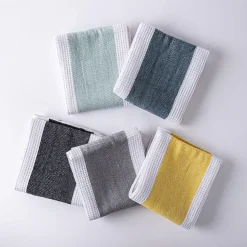 Harman Premium Quality 'Blocks' Kitchen Towel - Set of 3 (Grey)
