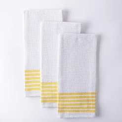 Harman Premium Quality 'Horizontal' Kitchen Towel - S/3 (Yellow)