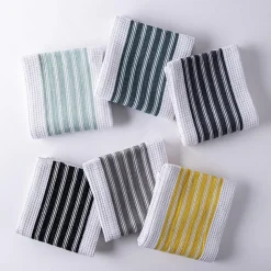 Harman Premium Quality 'Vertical' Kitchen Towel - Set of 3 (Black)