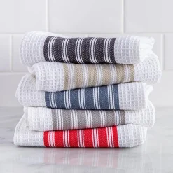 Harman Premium Quality 'Vertical' Kitchen Towel - Set of 3 (Navy)