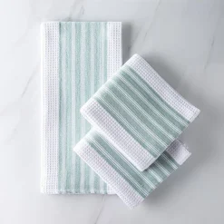 Harman Premium Quality 'Vertical' Kitchen Towel - S/3 (Green)