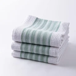Harman Premium Quality 'Vertical' Kitchen Towel - S/3 (Green)