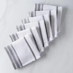Harman Premium Quality 'Vertical' Cotton Dish Cloth - S/6 (Grey)