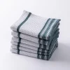 Harman Premium Quality 'Vertical' Cotton Dish Cloth - S/6 (Blue)