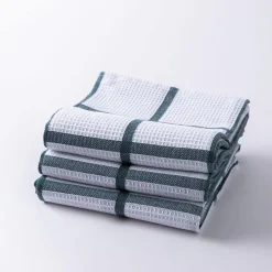 Harman Premium Quality 'Window Pane' Kitchen Towel - S/3 (Blue)