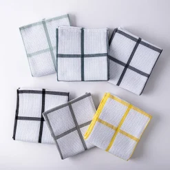 Harman Premium Quality 'Window Pane' Kitchen Towel - S/3 (Green)