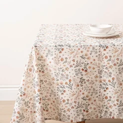 Harman Printed 'Autumn Floral' Linen Tablecloth 60" x 90"