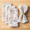 Harman Printed 'Autumn Floral' Linen Napkin - Set of 4