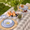 Harman Printed 'County Stripe' Linen Tablecloth 55x90"