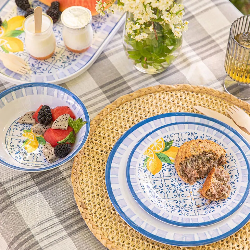 Harman Printed 'County Stripe' Linen Tablecloth 55x90"